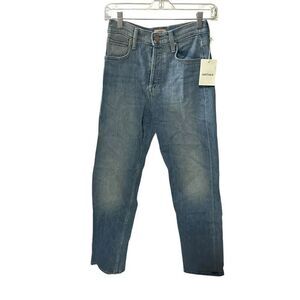 New Mother the Tomcat Crop Straight Jeans 25 World at My Feet